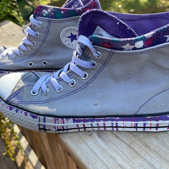 Converse "Dripping Paint" Sneakers Size Junior 5 - Picture 12 of 13